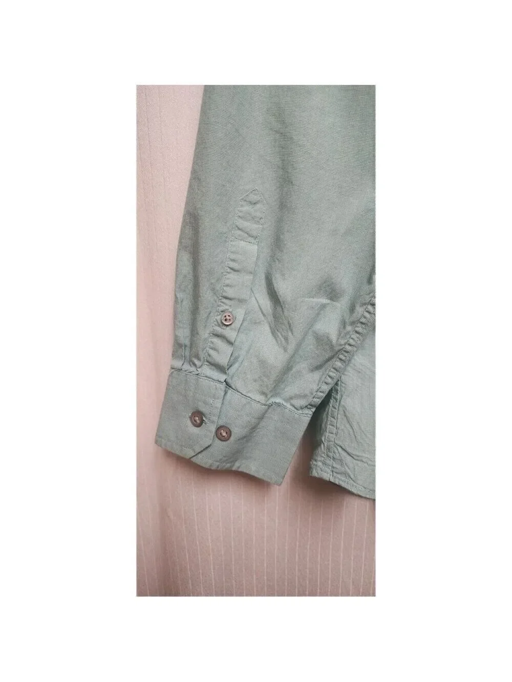 Banana Republic Mens Slim Fit Button Up Long Sleeve Shirt Size XL Mint Green